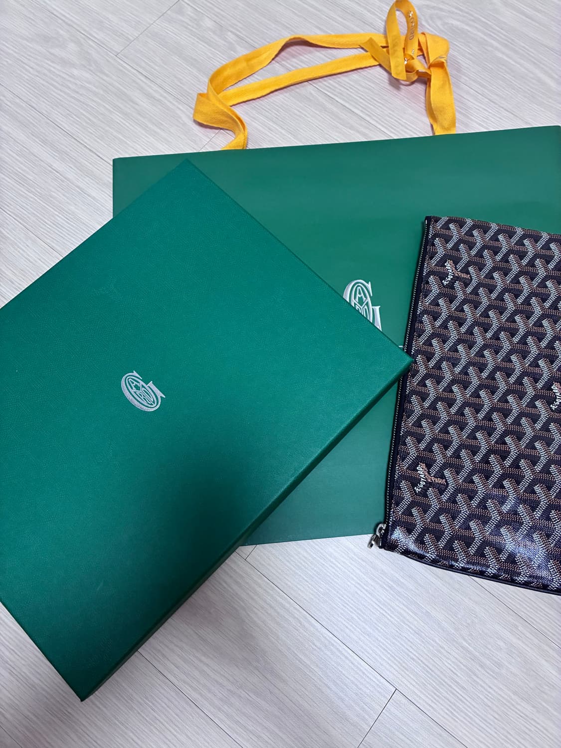 고야드 세나 MM 클러치 블랙 풀박스 상품이미지2