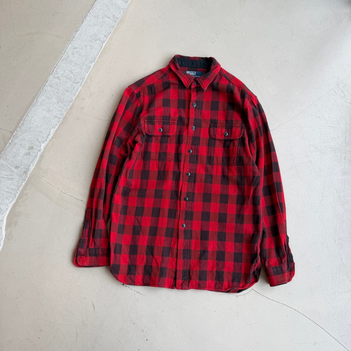 90s 폴로 랄프로렌 체크 셔츠 상품이미지1