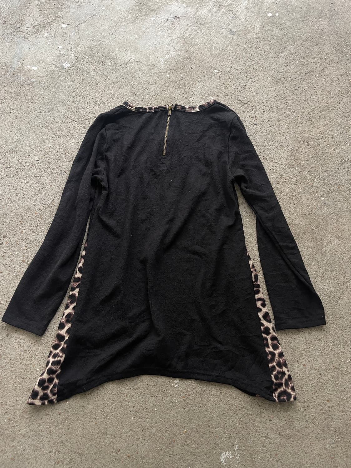 leopard back zip up sleeve t 상품이미지7