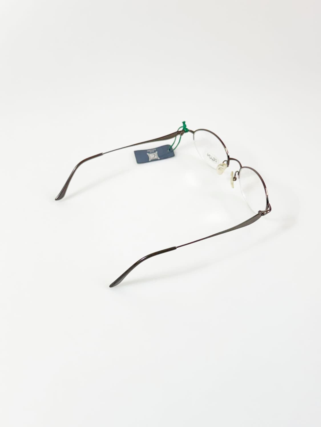 CELLINI ITALY 오벌 반무테 메탈 프레임 빈티지 안경 상품이미지4