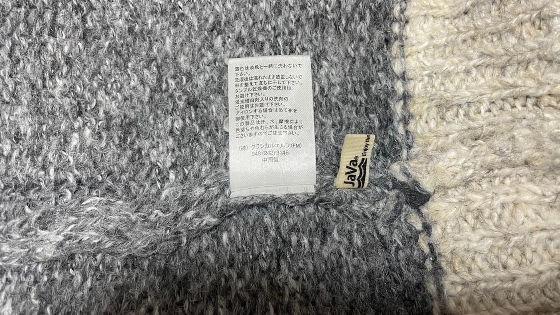 JPN 헨리넥 니트 스웨터 그레이 M 상품이미지6