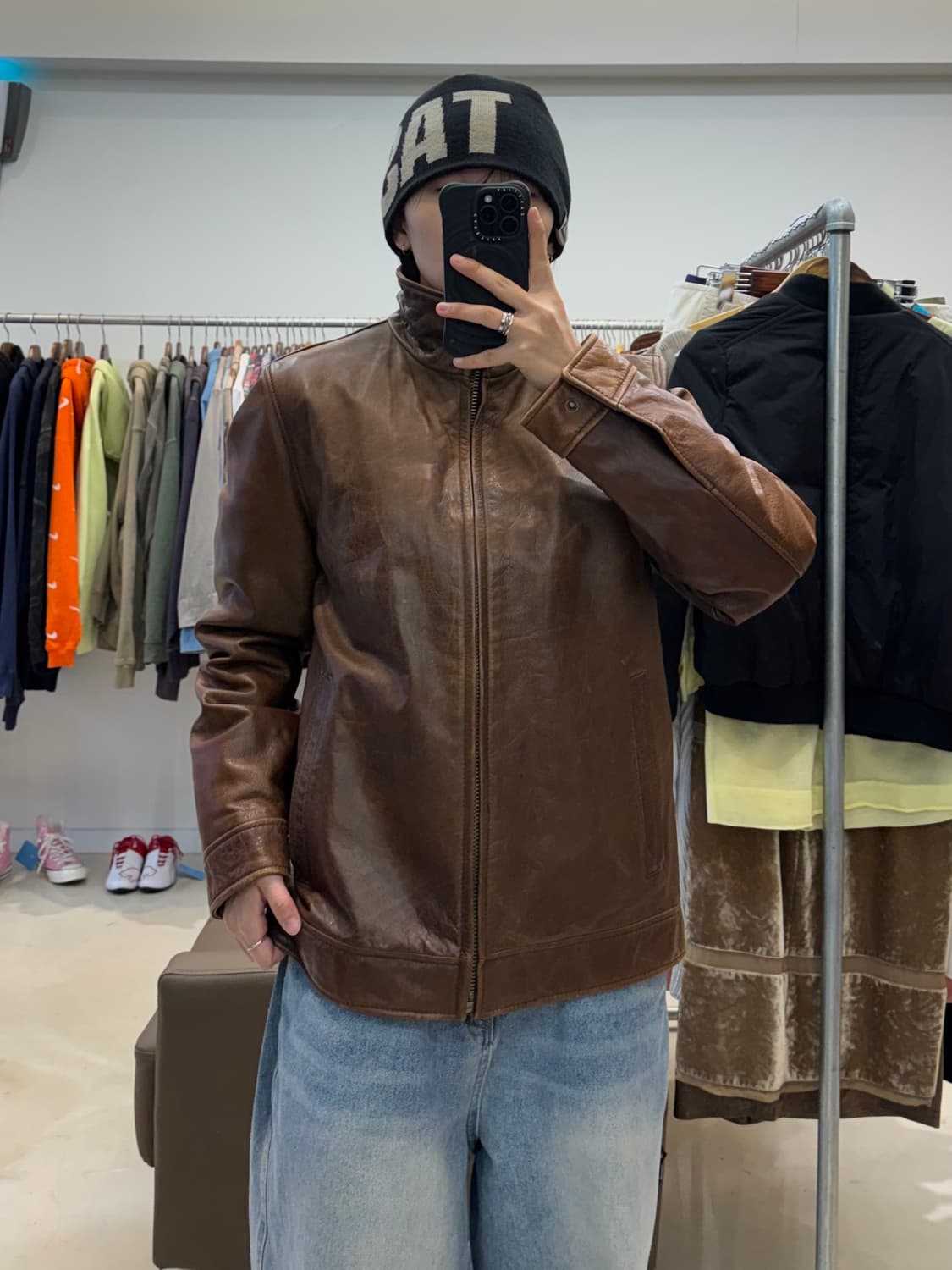 윌슨즈 레더자켓 브라운 상품이미지5