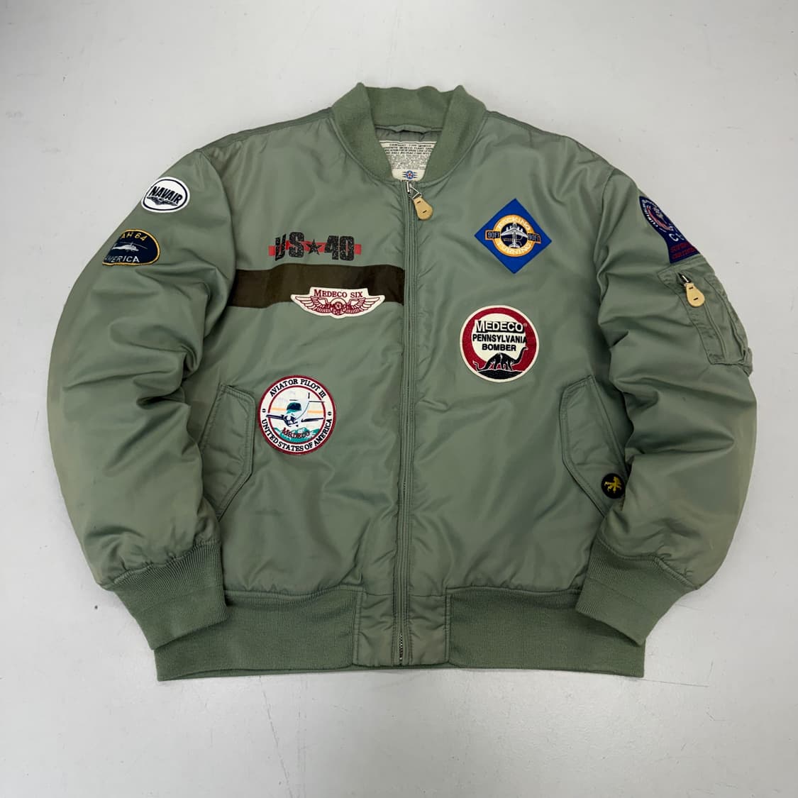 메데코 MA-1 밀리터리 플라이트 패치워크 봄버 항공자켓 상품이미지2