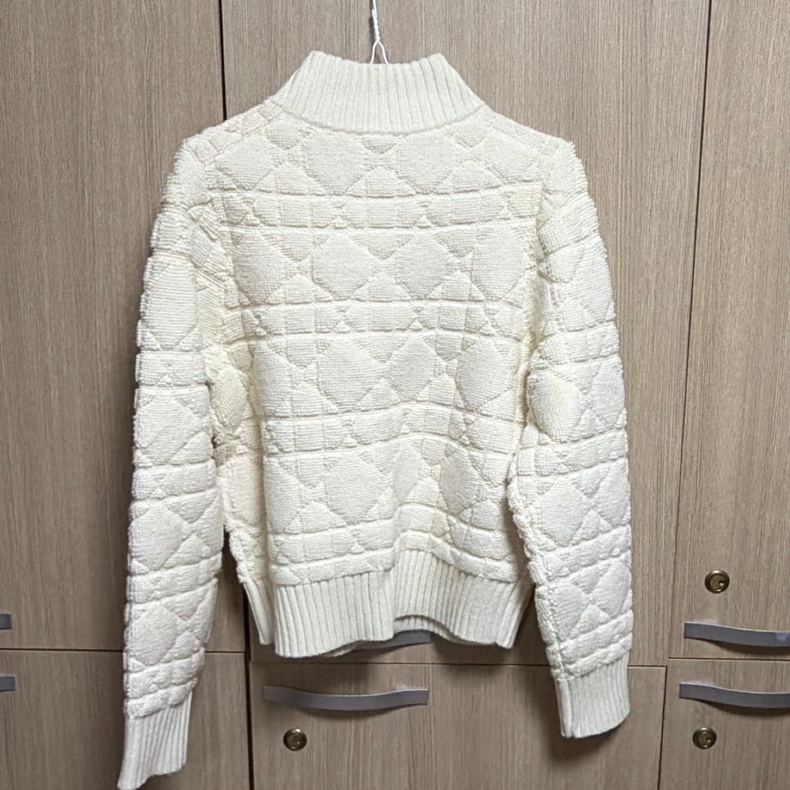 캐시미어 울 집업 아이보리 상품이미지2