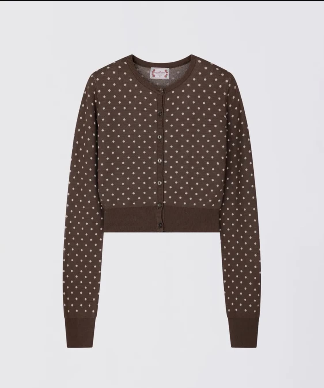 스컬프터 Polka Dot Cardigan Brown/Baby Pink 상품이미지2