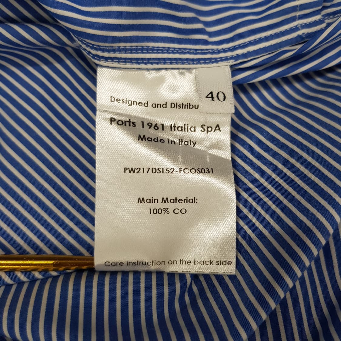 포츠1961 스트라이프 코튼 셔츠 원피스 IT40사이즈 상품이미지8