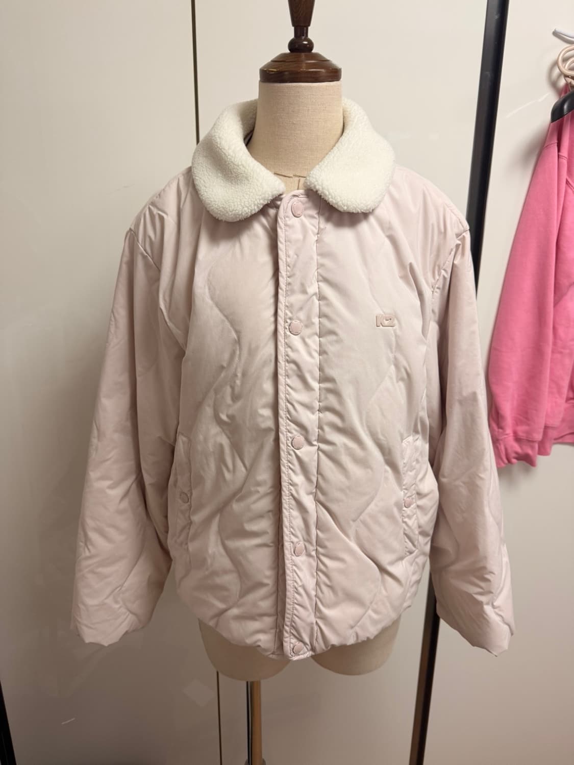 77사이즈) K2 케이투 실크스타 프리제 구스 다운 핑크색 경량패딩 상품이미지4