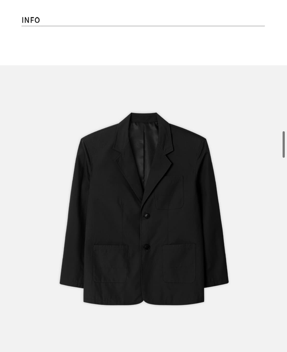 (XL) 드로우핏 릴렉스드 오피스 CN 블레이저 [BLACK] 판매 상품이미지8