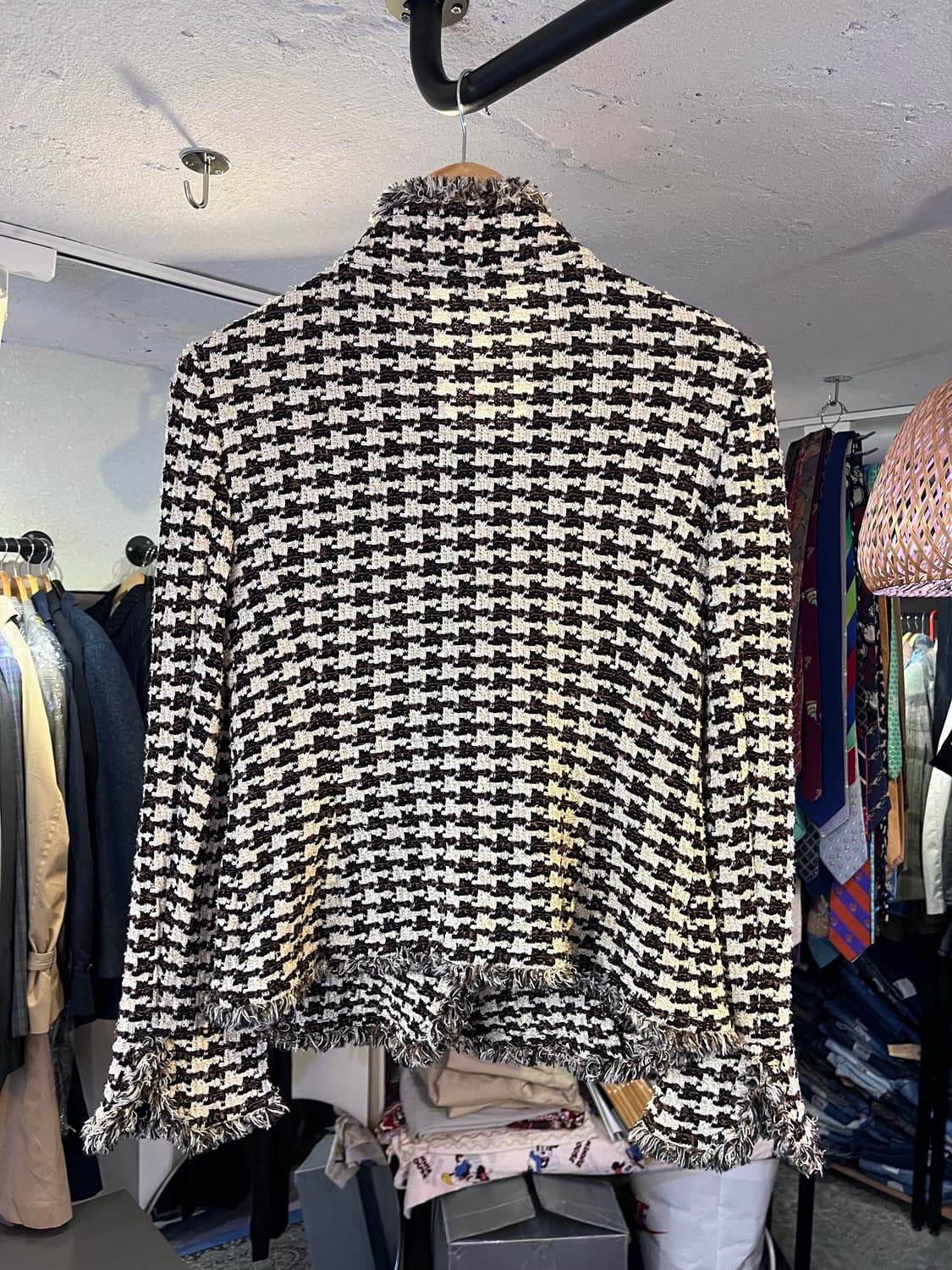 세인트 존 컬렉션 하운즈투스 트위드 자켓 · 미국제 상품이미지3