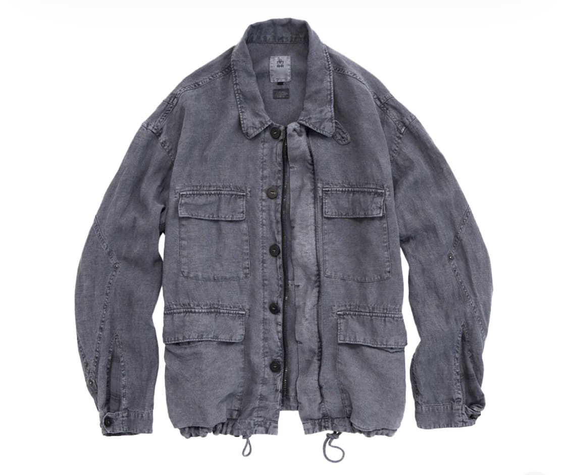 4) 폴리테루 린넨 필드 자켓 페이디드 블루 상품이미지1