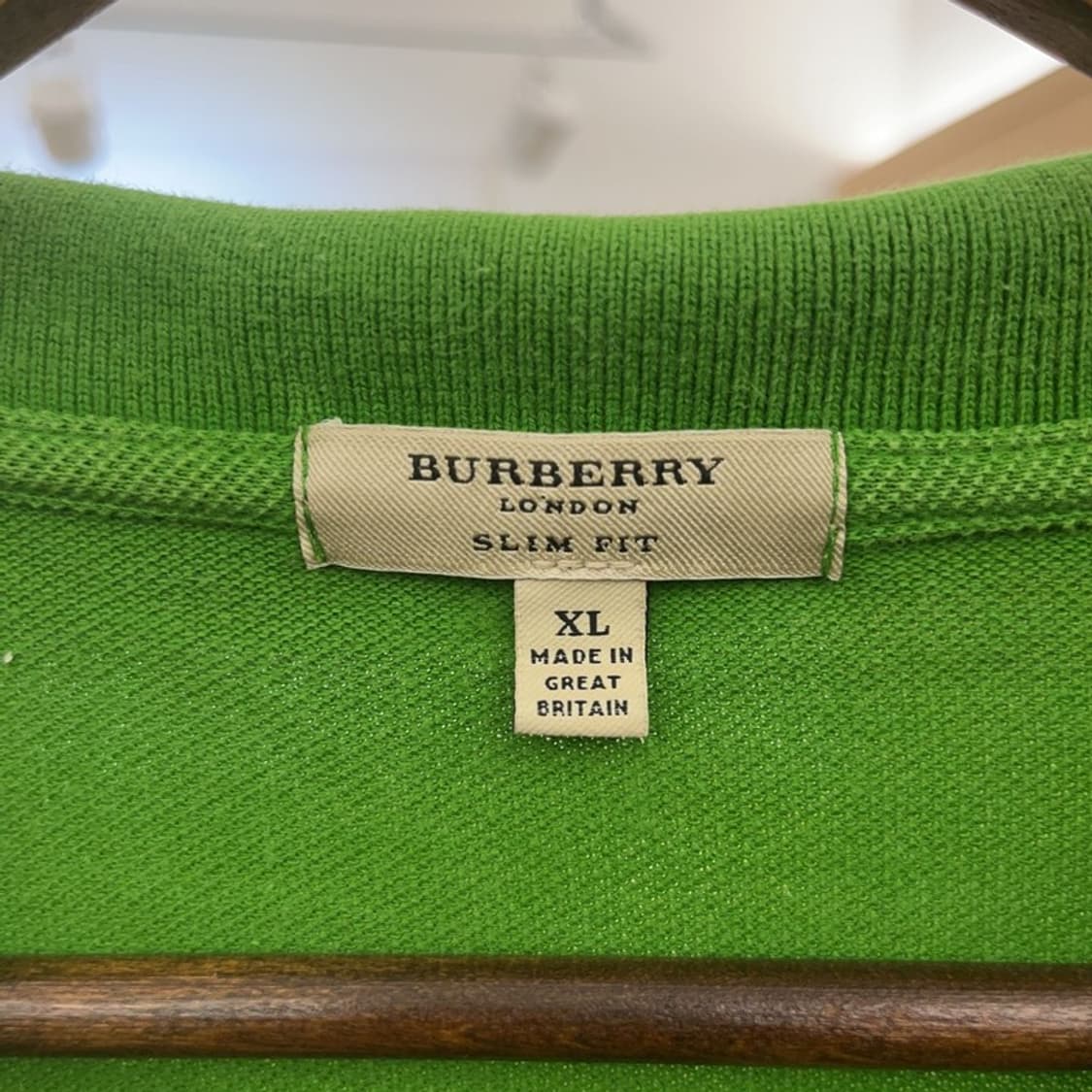 버버리 캐주얼 자수로고 컨트리 그린 긴팔카라티 XL C08983 상품이미지5