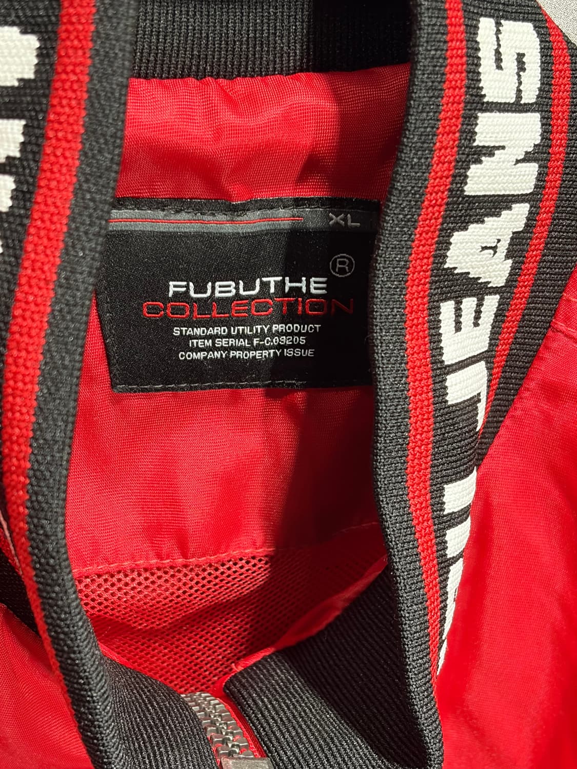XL FUBU 푸부 레이싱 레터링 레드 나일론 자켓 상품이미지6