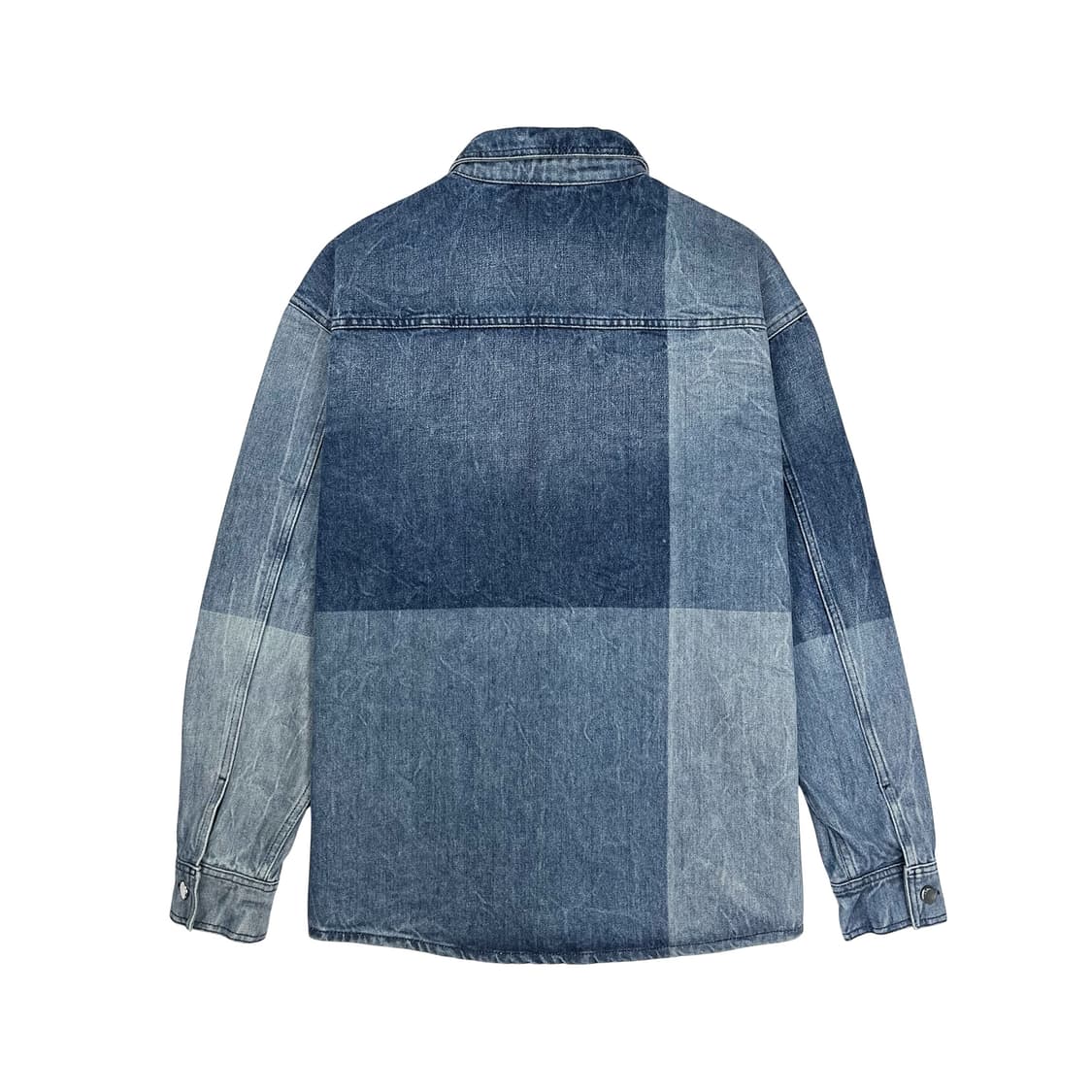 denim jumbo check shirt jacket 상품이미지5