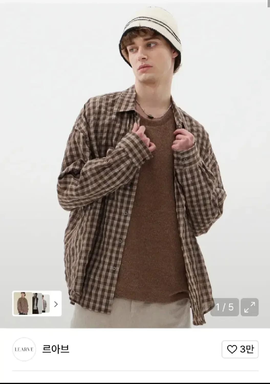 르아브 알파치노 체크셔츠 상품이미지1
