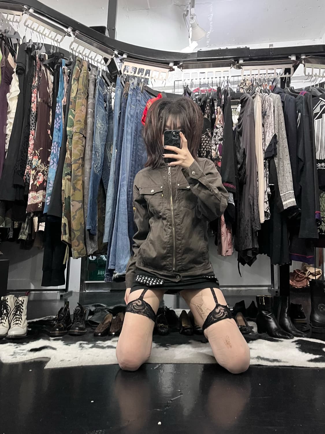Y2K 카키 자켓 상품이미지2