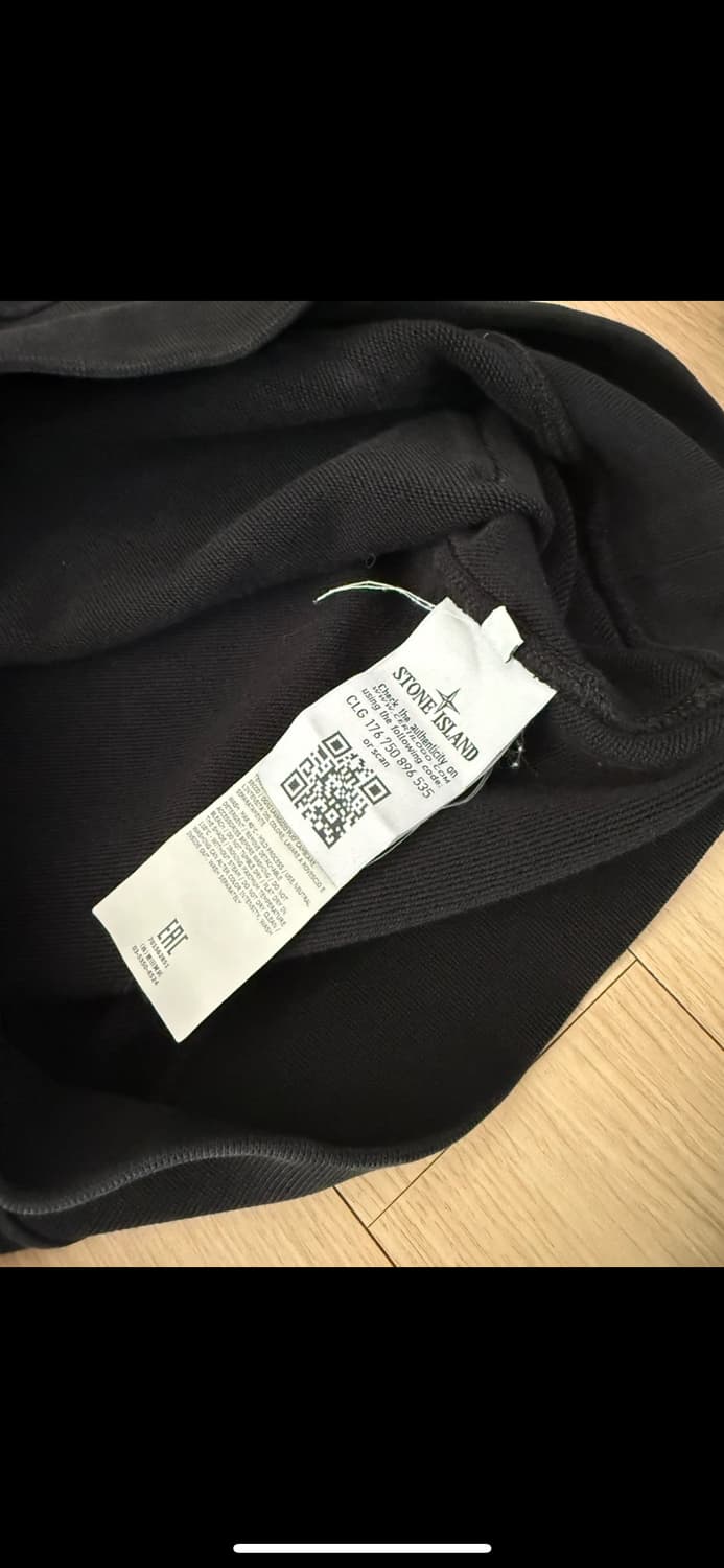 정품 스톤아일랜드 블랙 후드티 M 상품이미지4