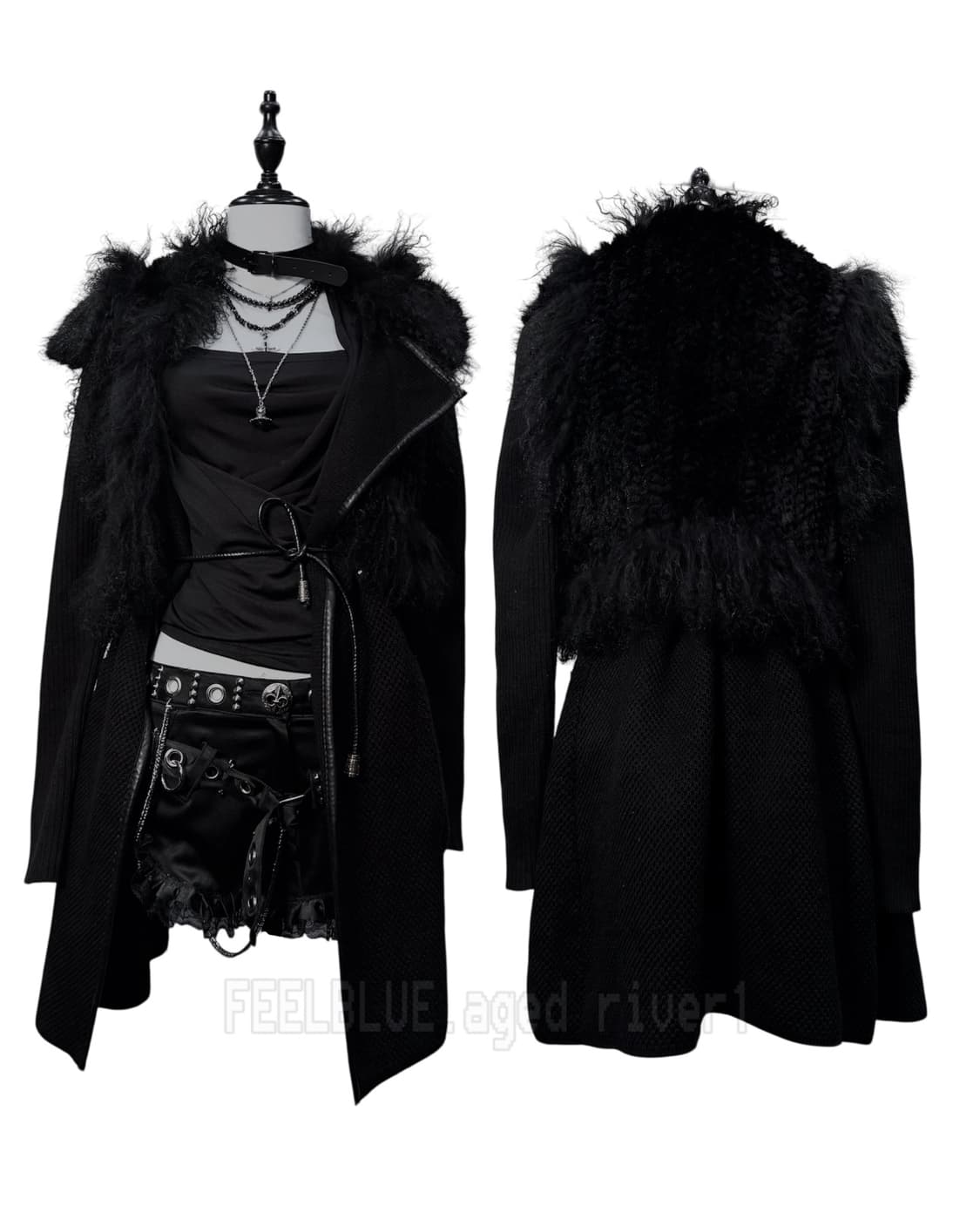 Rabbit & Tibetan Lamb Fur Vest 상품이미지5