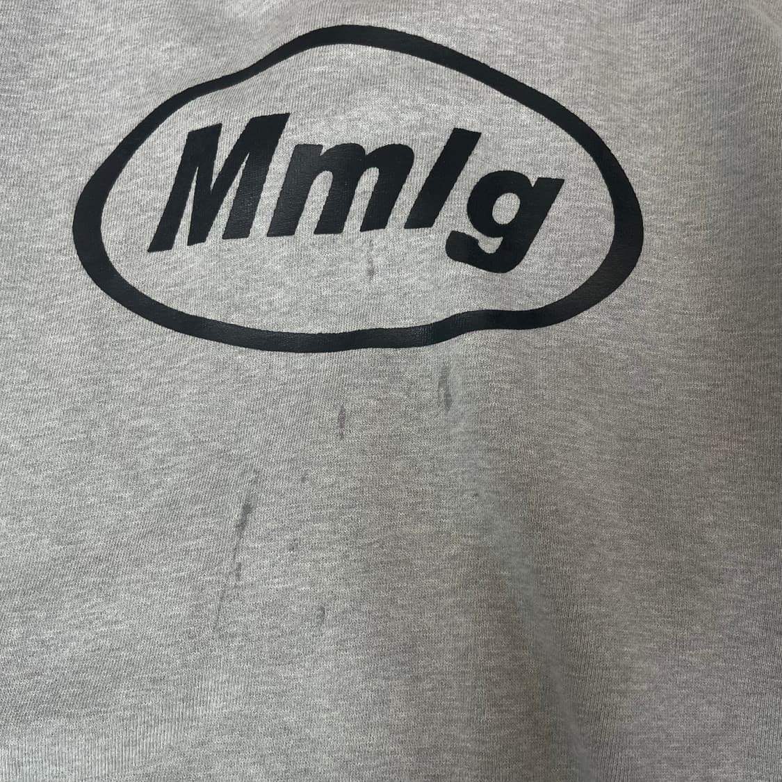 Mmlg 로고 프린팅 그레이 후드티 L 상품이미지5