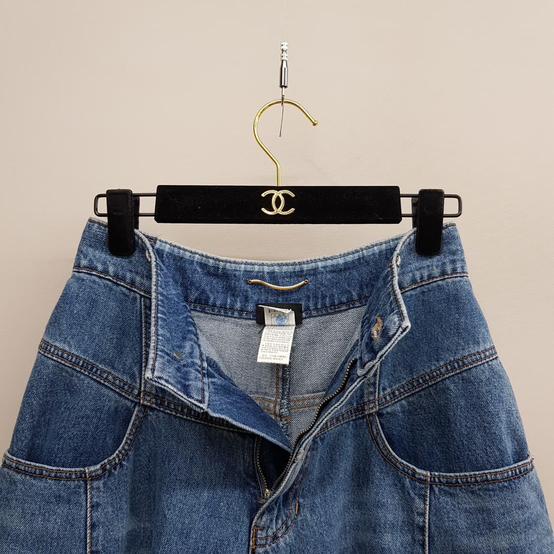 한섬 시스템 2023 플레어 데님 하프 팬츠 61-90사이즈 상품이미지2