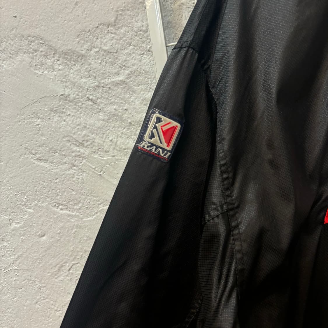 90s 칼카니 올드스쿨 빅 로고 사이드라인 블랙 바람막이 자켓 XL 상품이미지7