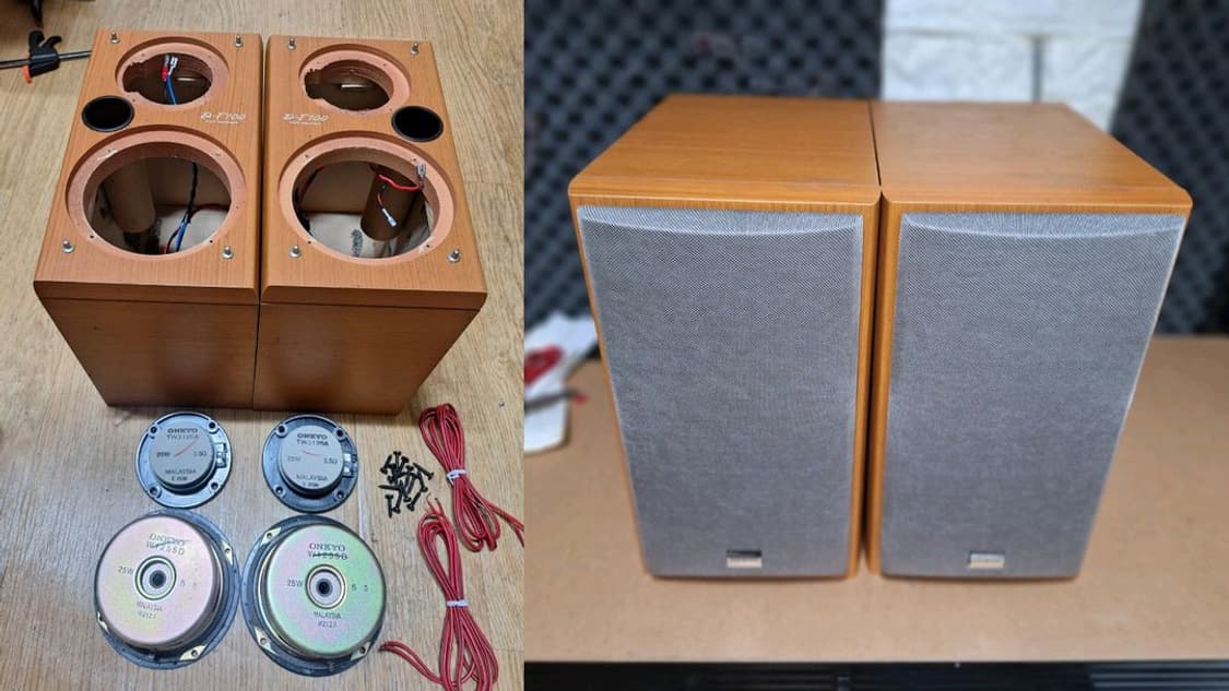 온쿄 d-f700 빈티지 스피커 1조/ 레트로 오디오 앤틱 인테리어 카페 상품이미지8