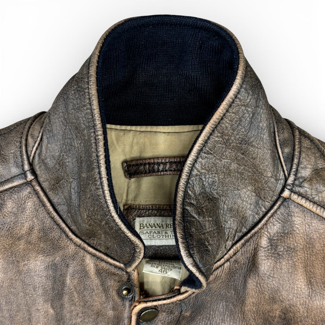 80's 바나나 리퍼블릭 레더 봄버 자켓 상품이미지3