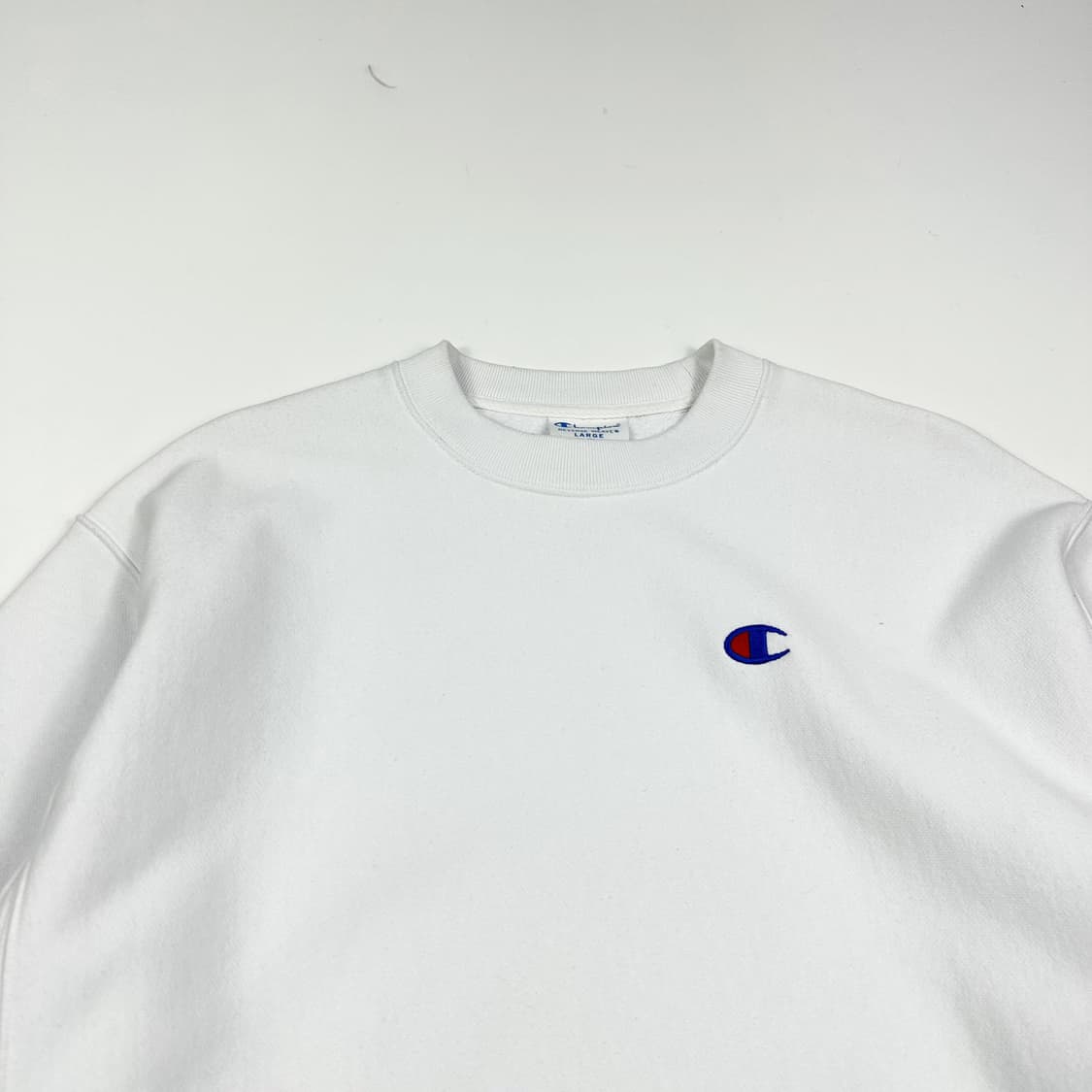 챔피온 리버스위브 화이트 크루넥 맨투맨 (실측 XL) 상품이미지1