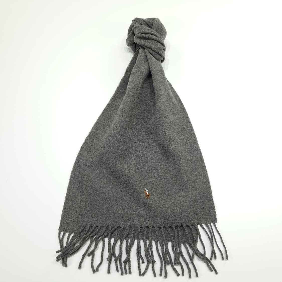MX316 폴로 랄프로렌 그레이 울 목도리 머플러 상품이미지1