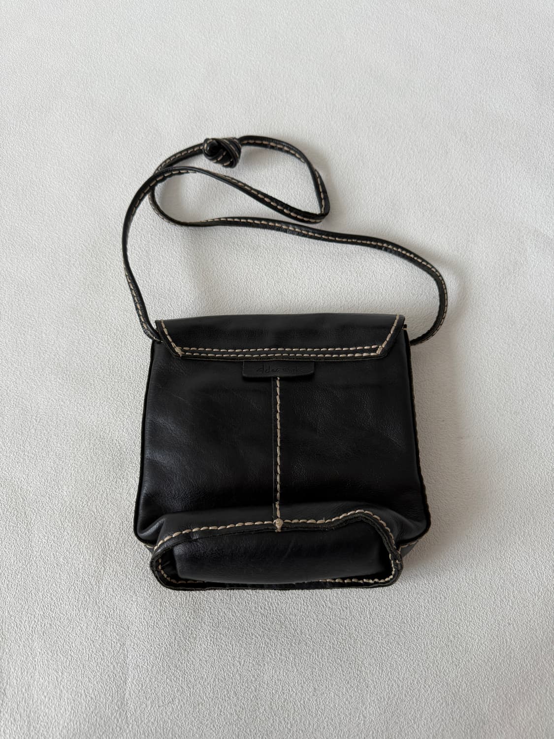 Pre owned 스티치 레더 크로스백 상품이미지4