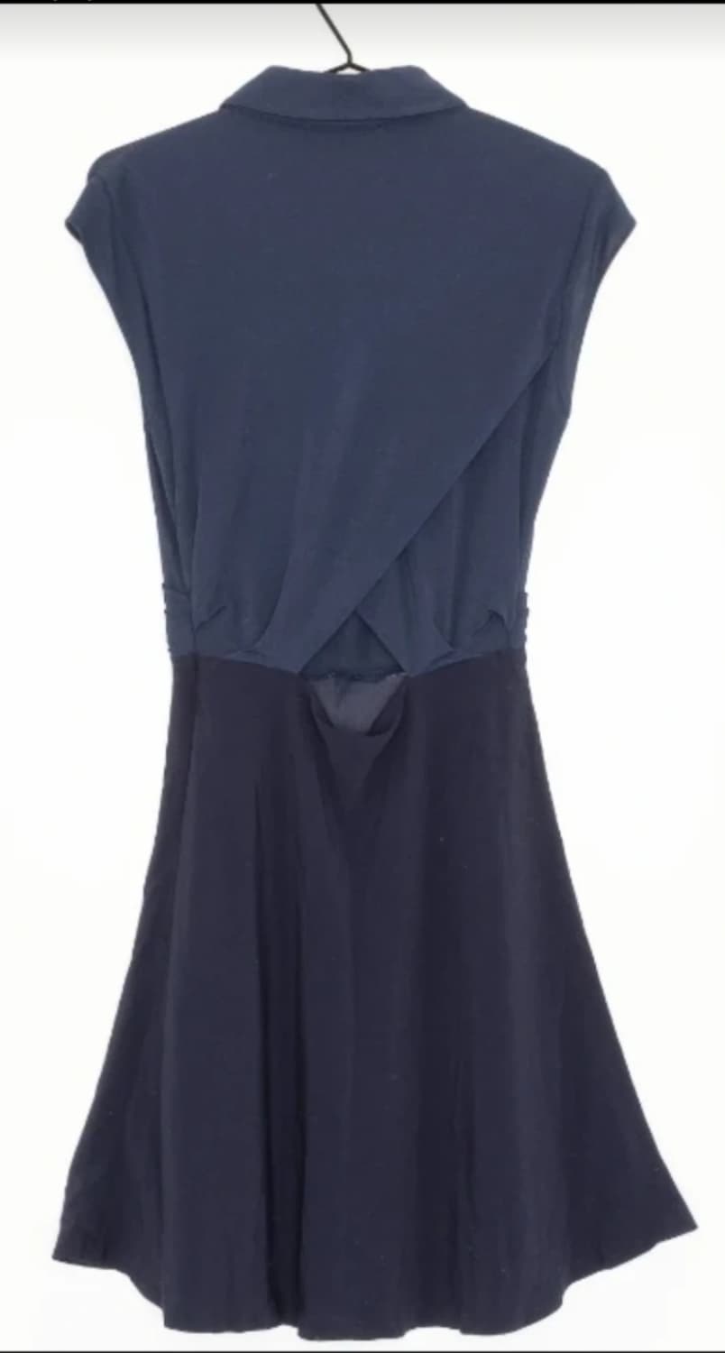 Sandro 네이비 드레이프 셔츠 원피스 1사이즈 55-66 상품이미지2