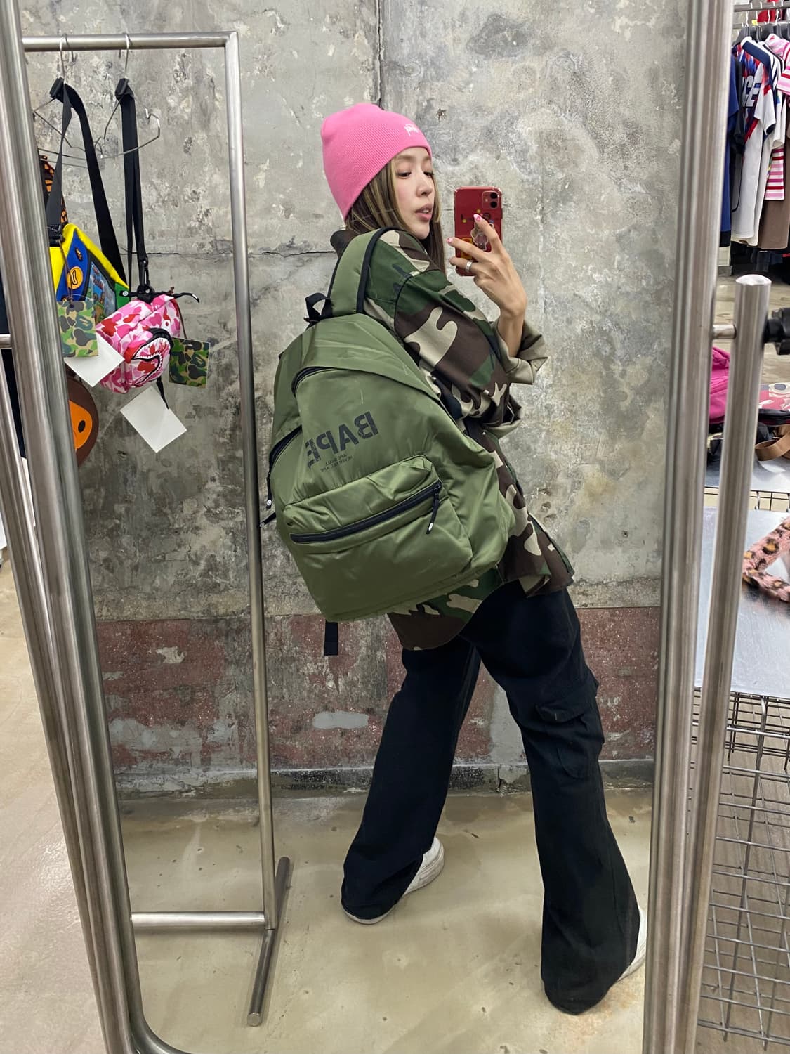 베이프 카키론백팩 상품이미지2