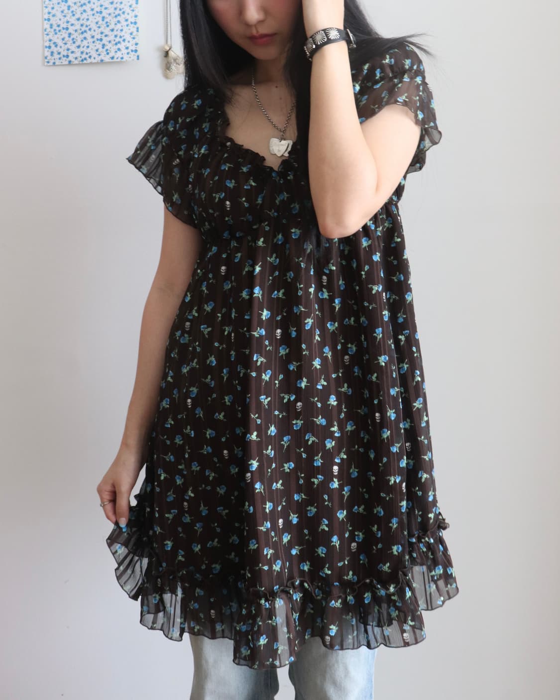[Hysteric Glamour] Skull Floral Dress 상품이미지9