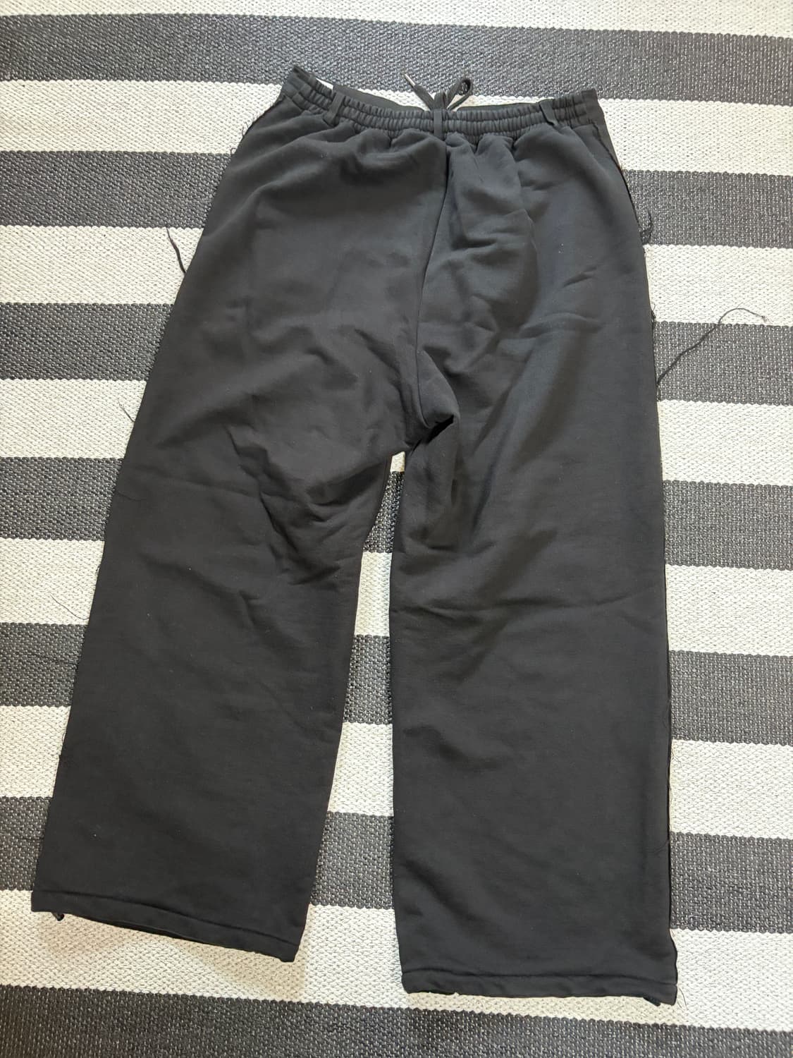 (L)MJD / CONTRAST WIDE SWEAT PANTS BLACK 상품이미지6