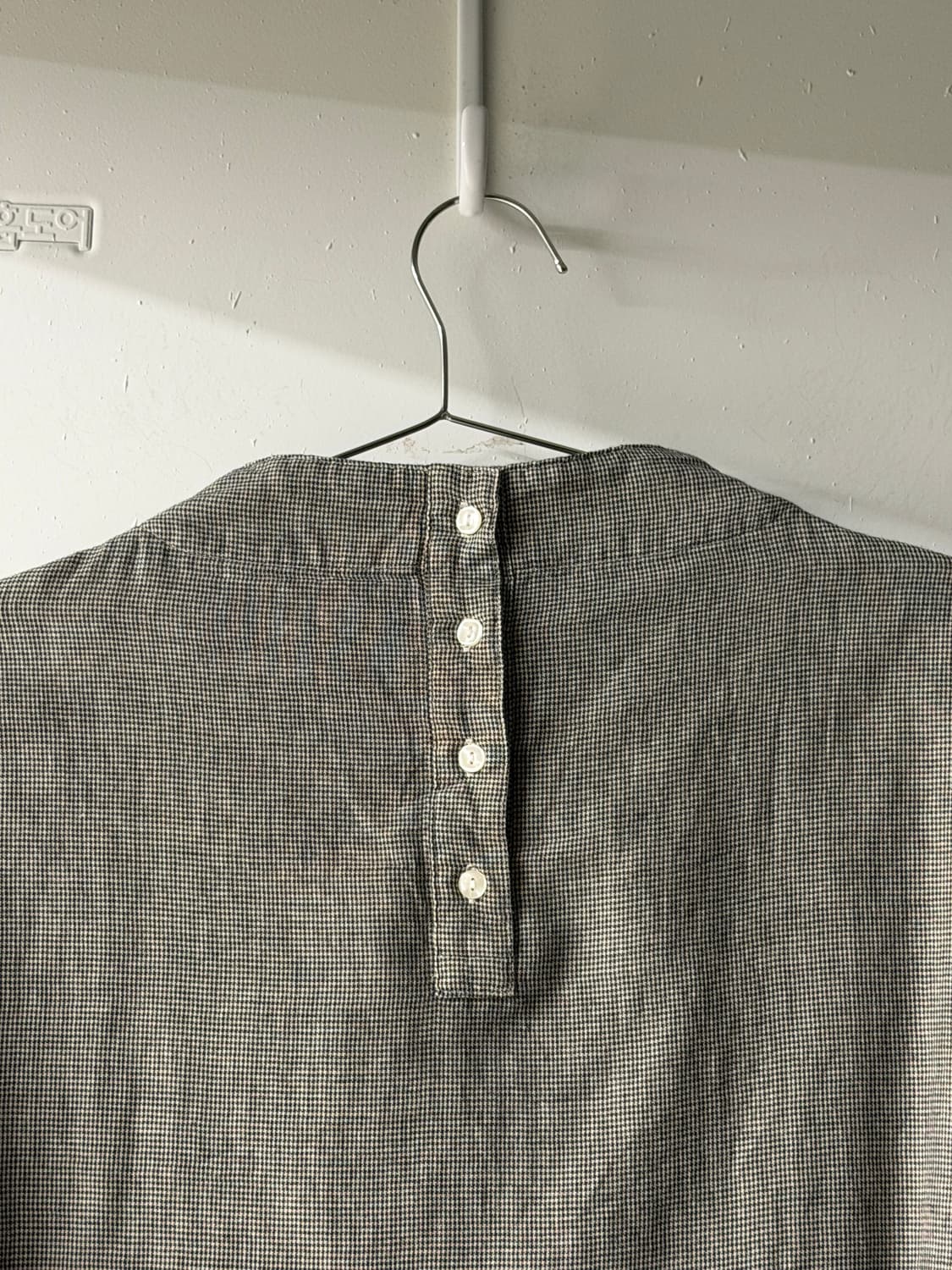 일본빈티지 그레이체크 버튼 블라우스 상품이미지10