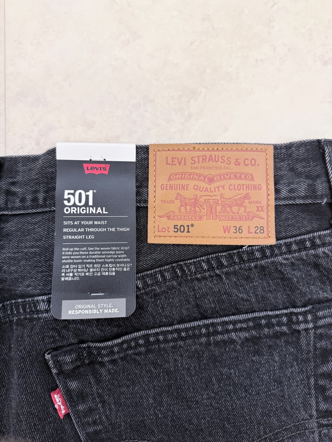 [36] 리바이스 빔즈 501 리미티드 에디션 블랙 상품이미지6