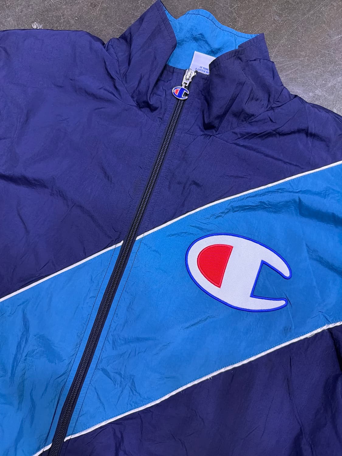 챔피온 사선 블럭 빅로고 자켓 점퍼 XL 상품이미지3