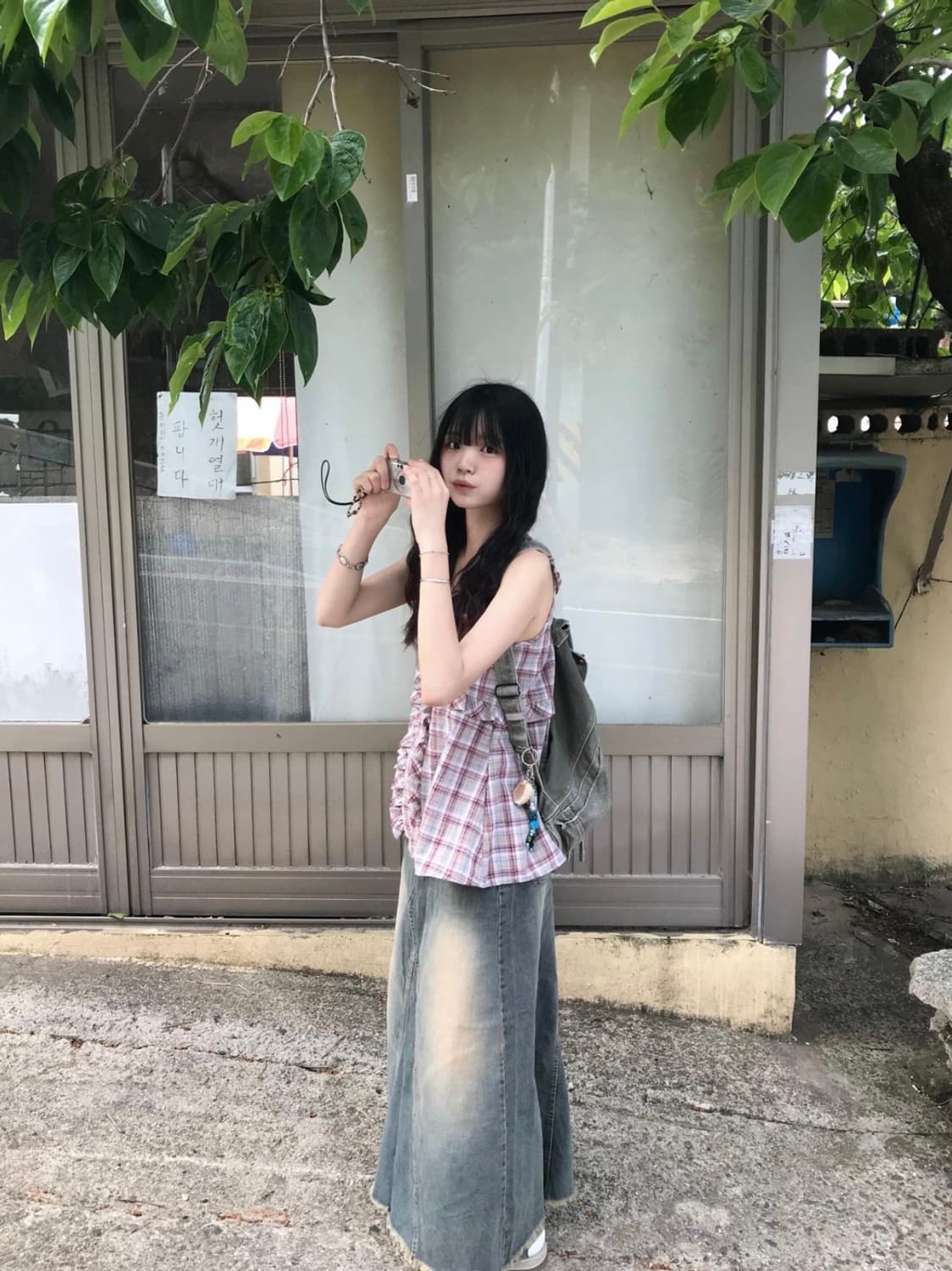 시즐 seezul 하우 체크 슬리브 나시 상품이미지1