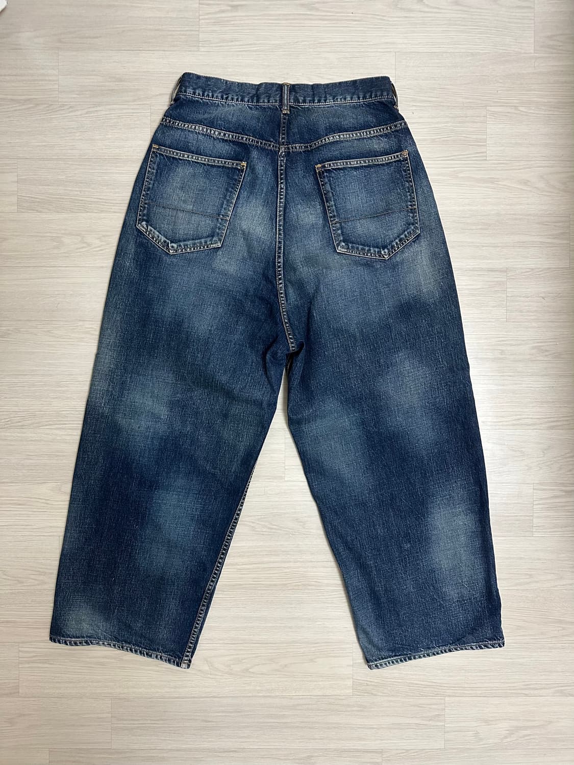 ANCELLM 안셀름 에이징 와이드 데님 팬츠 상품이미지4