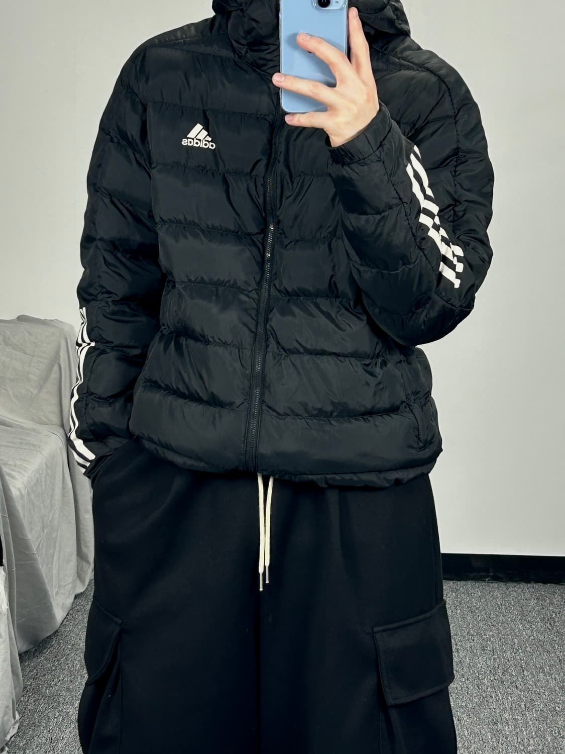 아디다스 이타빅 블랙 경량패딩 XL  상품이미지2