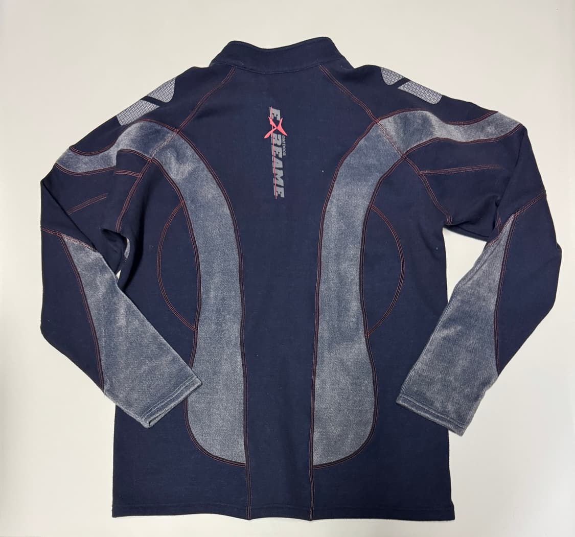 블랙야크 빅 로고 등산 기모 반집업 티셔츠 XL 네이비 상품이미지2