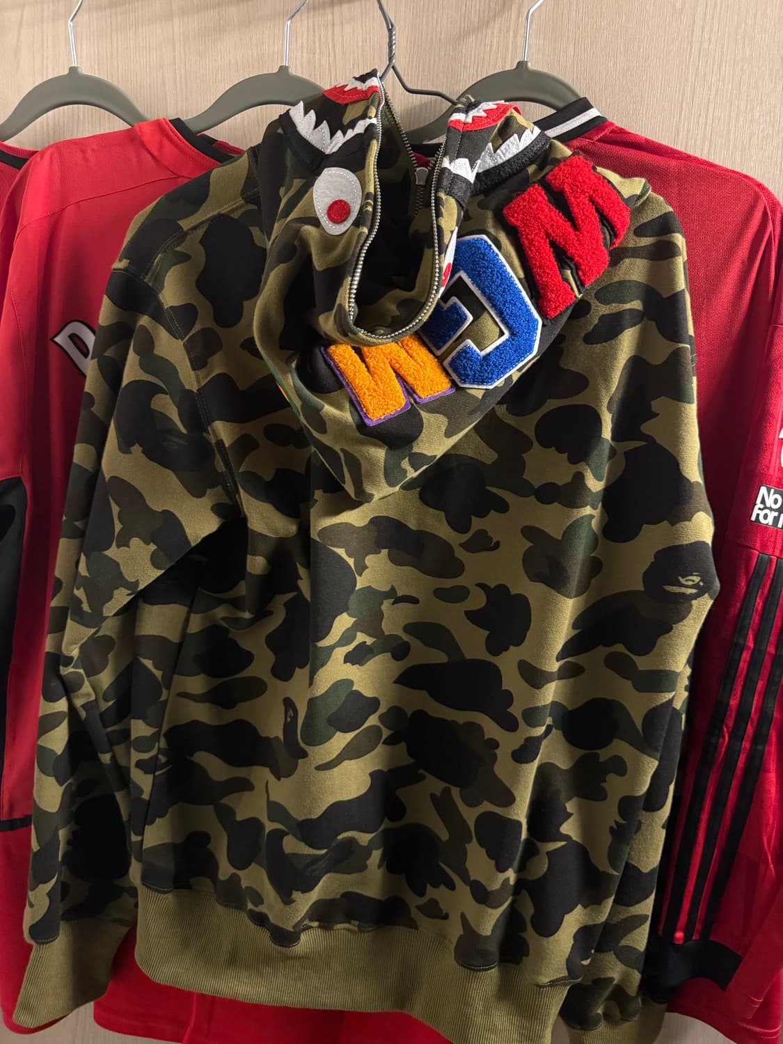 베이프 카모 후드집업 녹계 L 상품이미지3