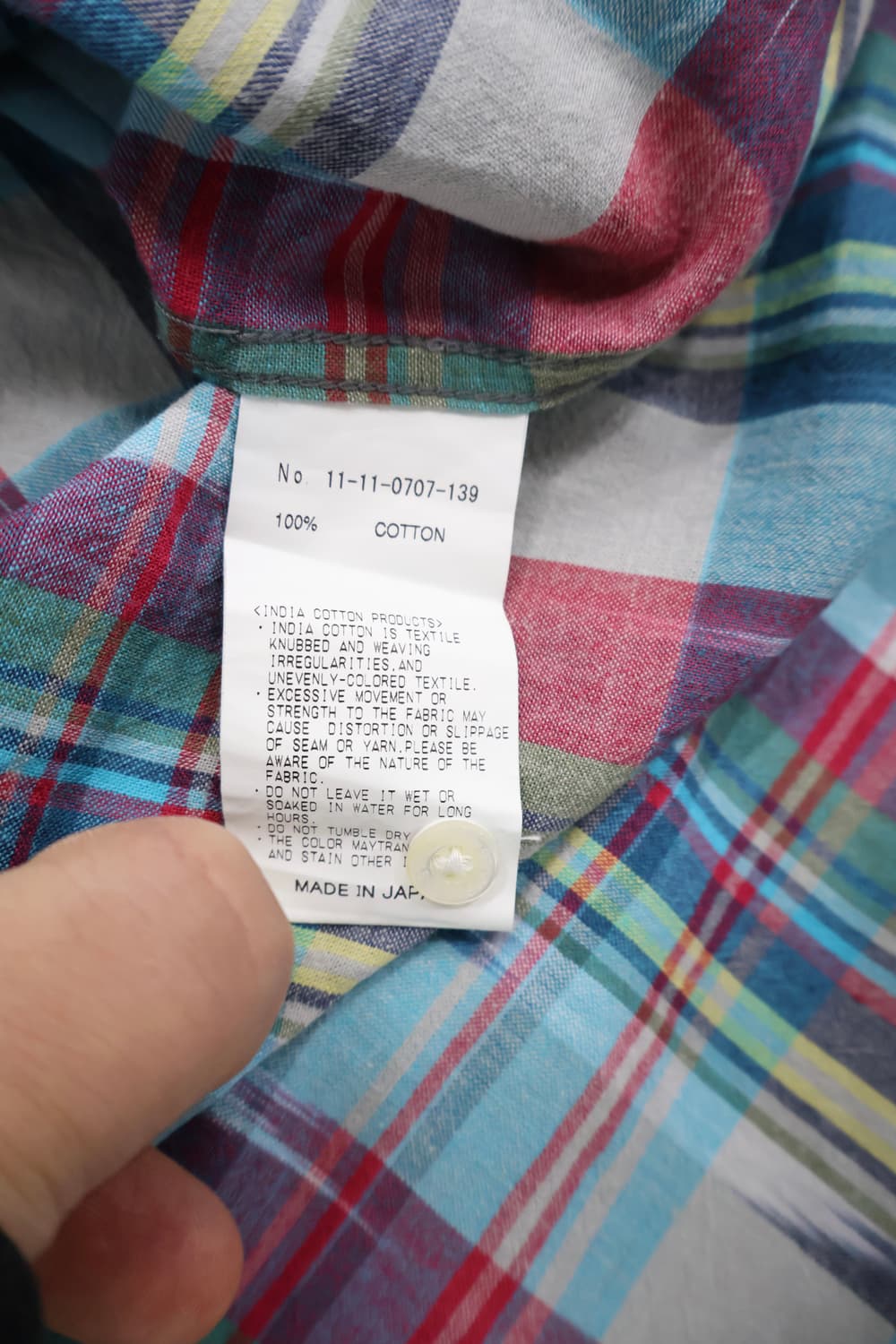 BEAMS India Madras Pullover Shirt 상품이미지4