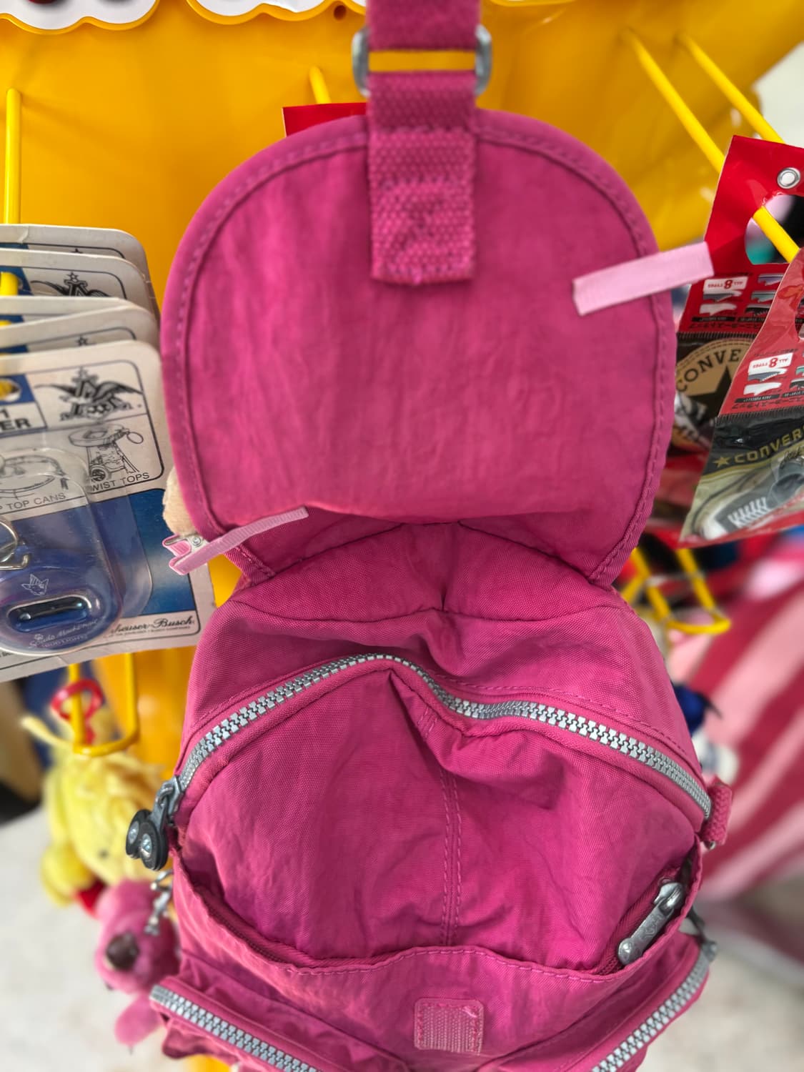 Vintage Deep Pink Kipling Mini Backpack 상품이미지4