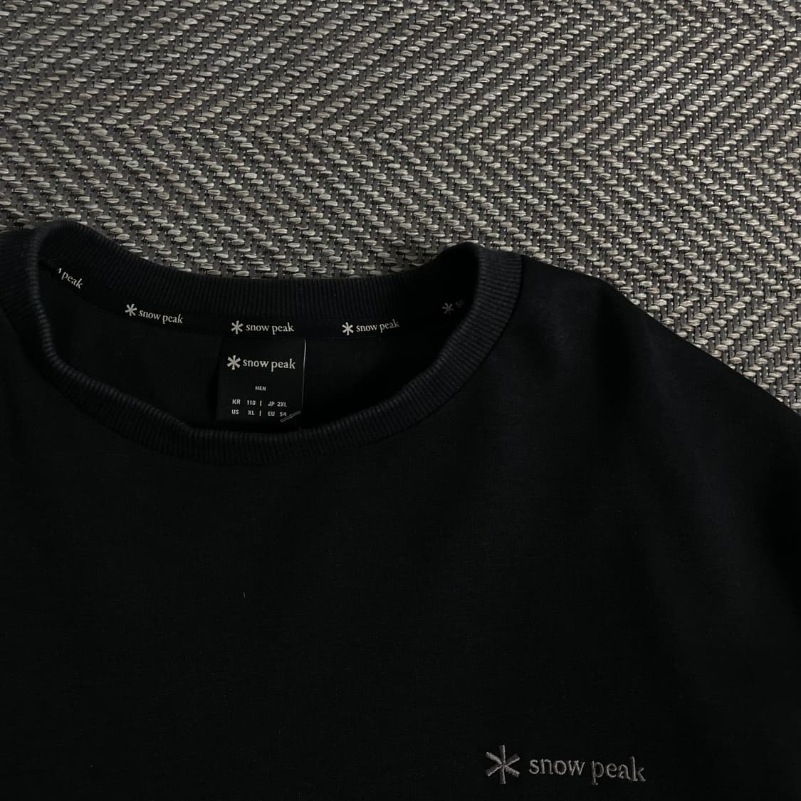 스노우피크 미니멀 박시핏 맨투맨 블랙o 3546 상품이미지6