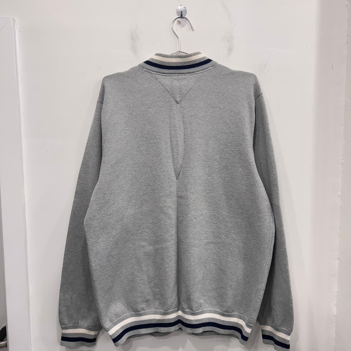 타미힐피거 배색 숄카라 오버핏 니트 집업 상품이미지5