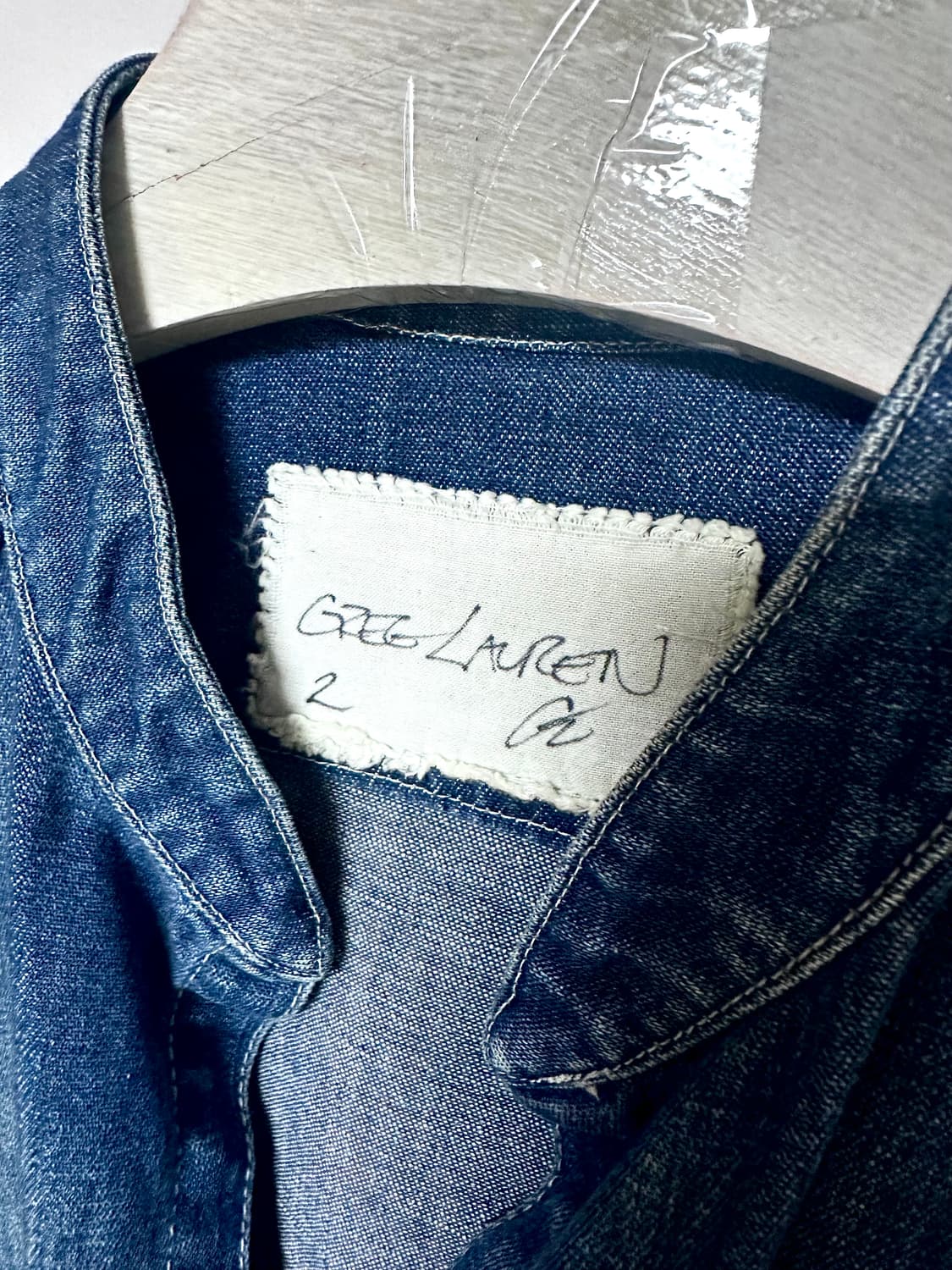 Greg Lauren “Spliced Denim 워시드컷팅 셔츠 상품이미지4