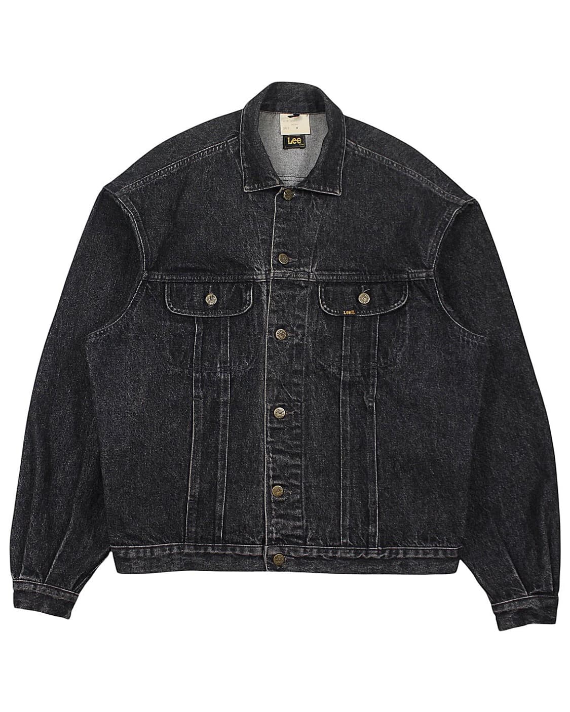 1989 유로 Lee 리 645 블랙 데님 자켓 빈티지 흑청 상품이미지1
