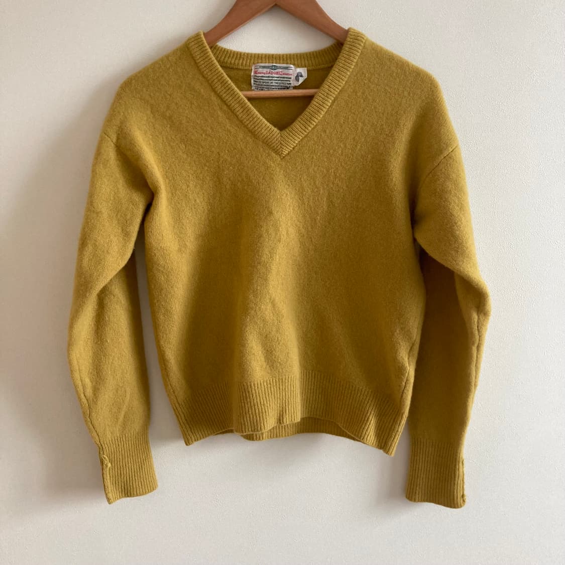 빈티지 머스타드 V넥 니트 상품이미지2