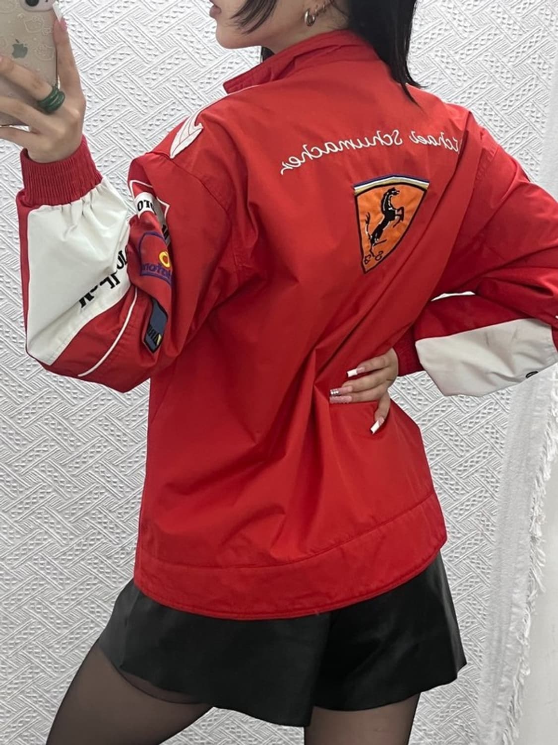 페라리 말보로 빈티지 보다폰 모터사이클 레이싱 자켓 XL C12386 상품이미지2