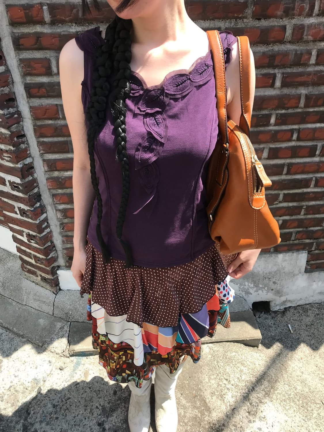 Michael Kore brown buckled leather bag 상품이미지7